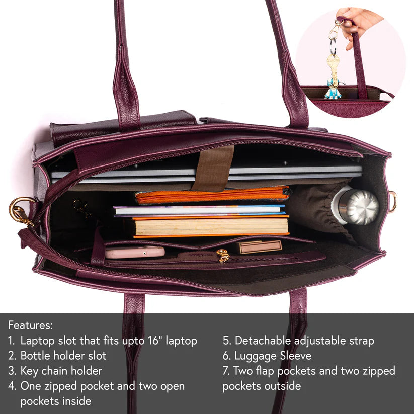 Mocha Elegance Maison Élan Tote bag for 16" laptop
