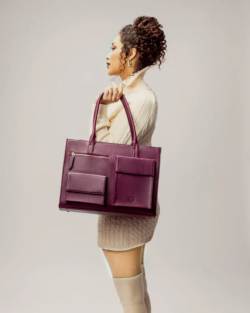 Mocha Elegance Maison Élan Tote bag for 16" laptop