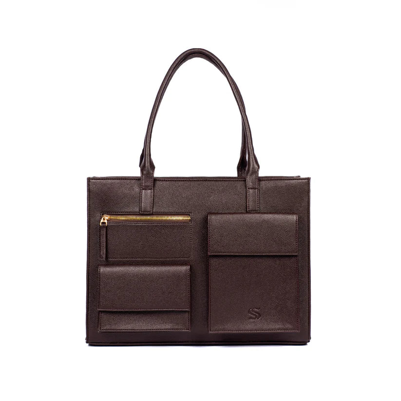 Mocha Elegance Maison Élan Tote bag for 16" laptop