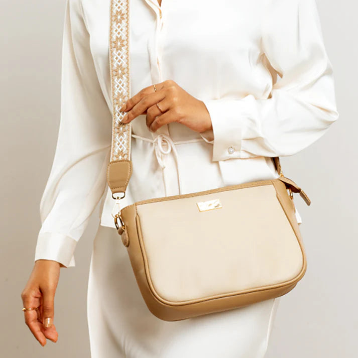 Ivory Lustre Sling bag