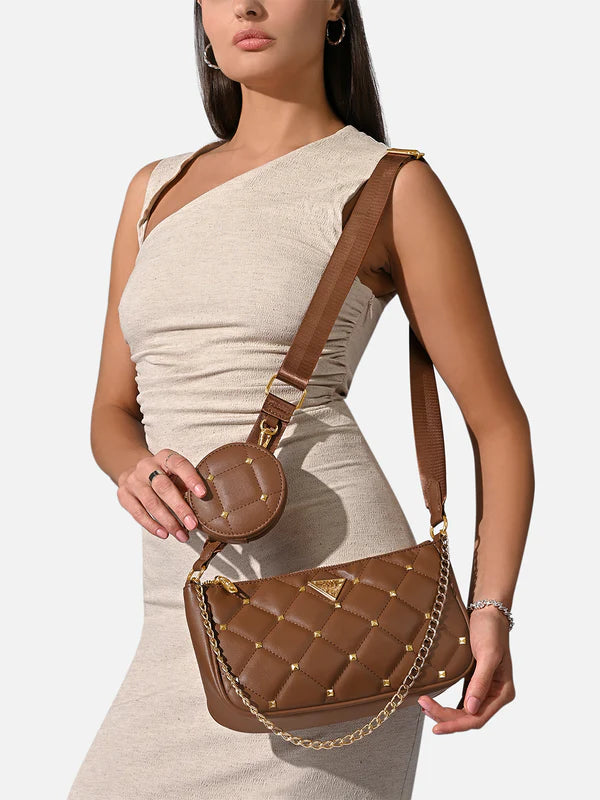 Stud Knox 2 Compartment Small Sling Bag